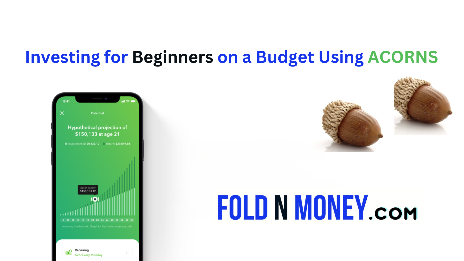 Investing for Beginners on a Budget Using ACORNS FOLDNMONEY.COM